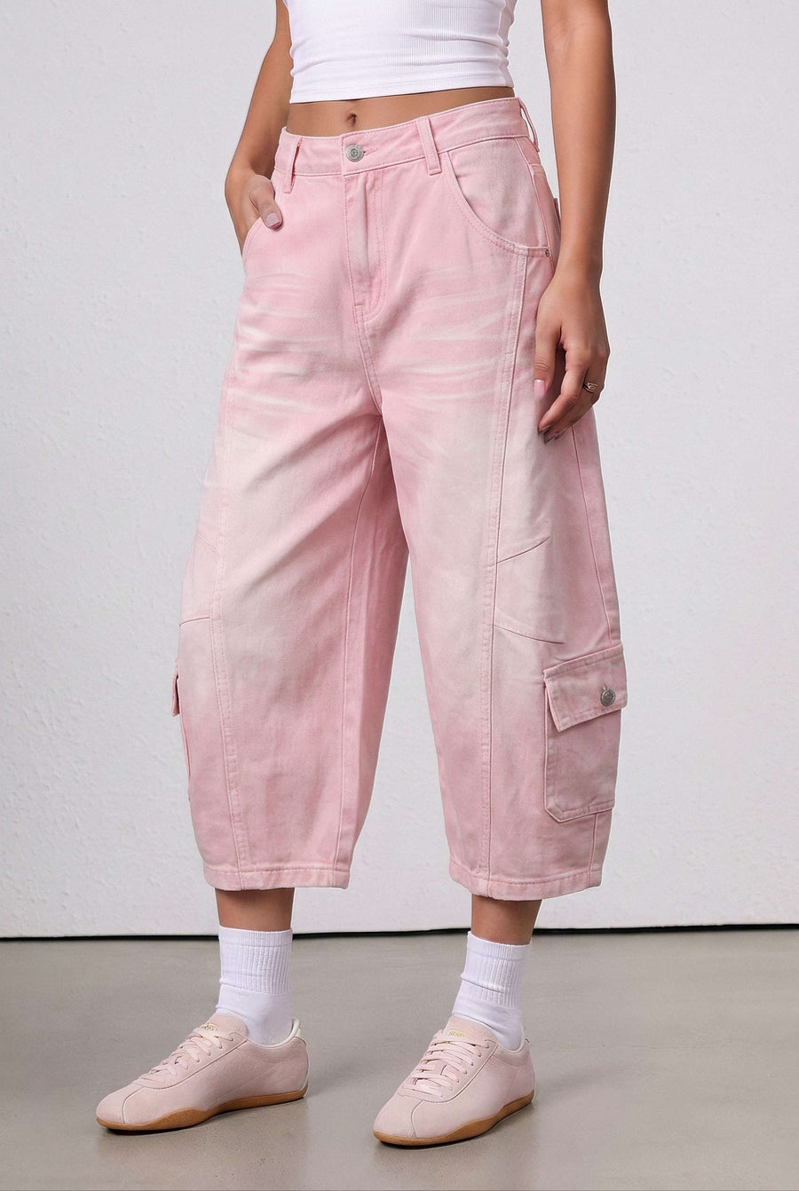 Denim Pocket Horseshoe Shorts