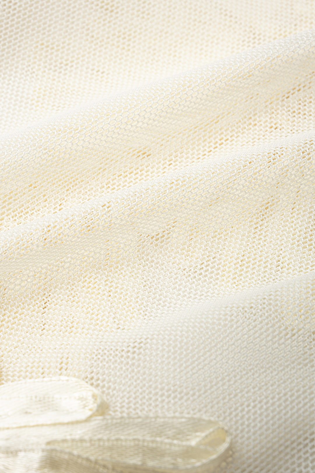 Mesh Sheer Embroidery Sleeveless T-Shirt