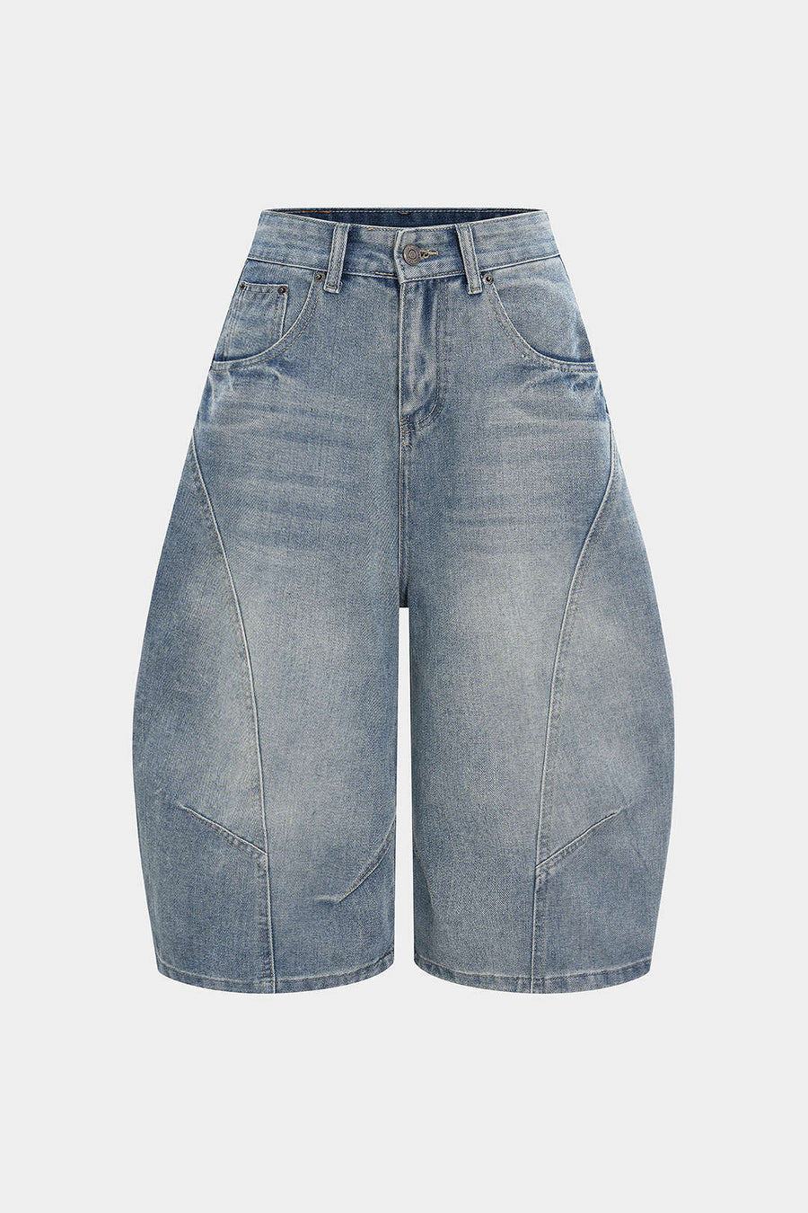 Denim Pocket Wide Leg Shorts