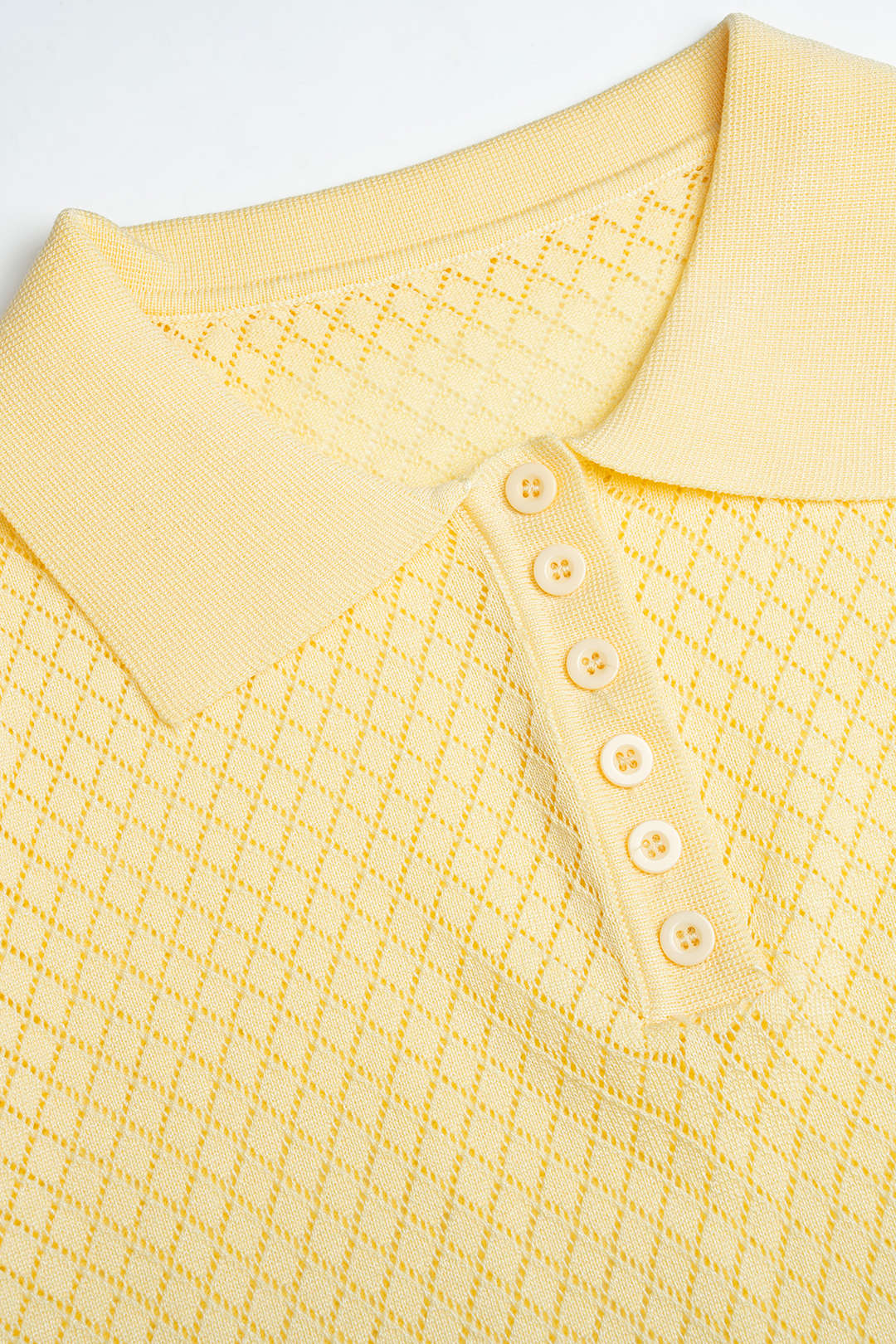 Solid Polo Callor Cut Out Short Sleeve Top