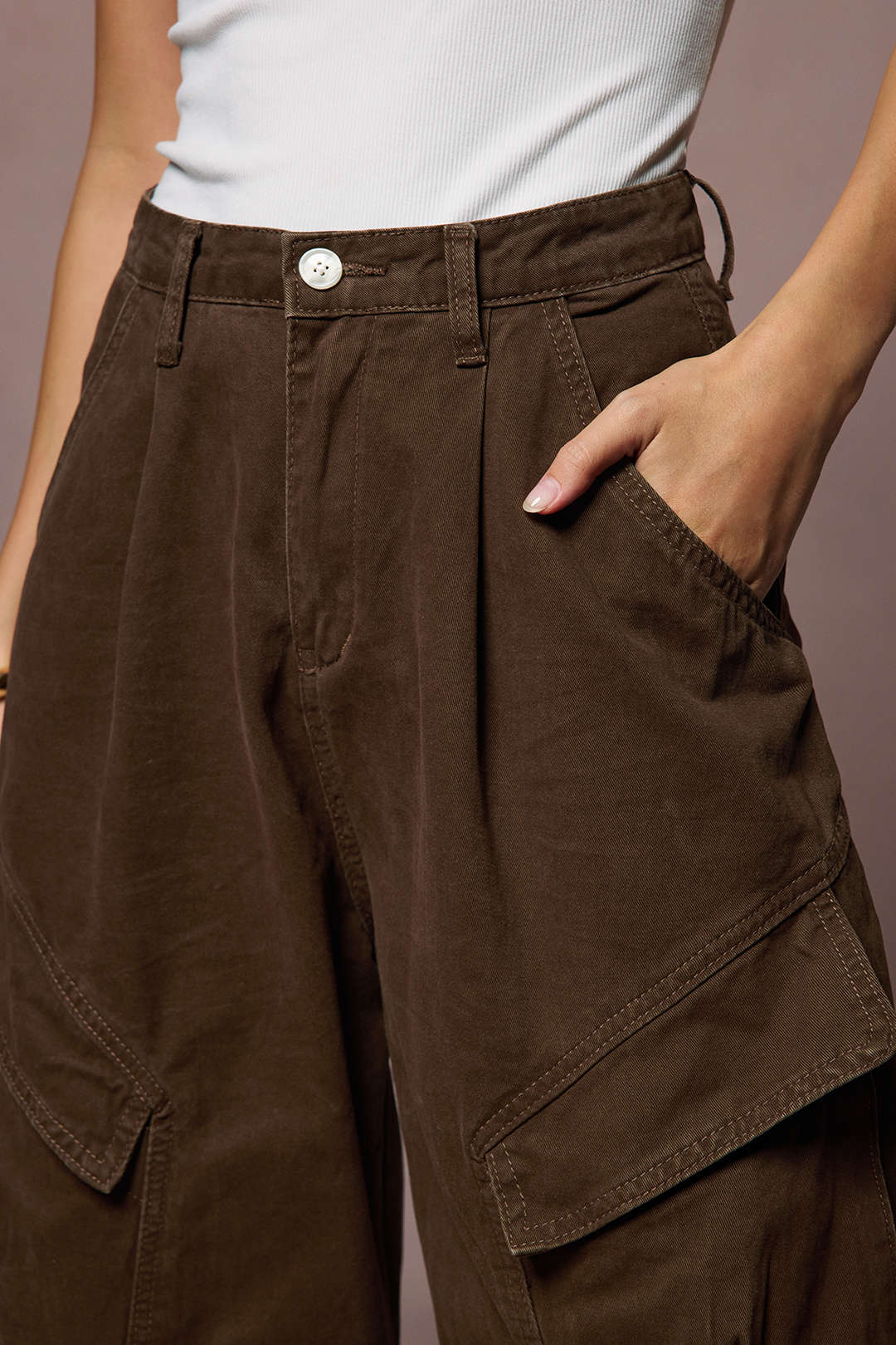 Denim Ruched Pocket Jeans