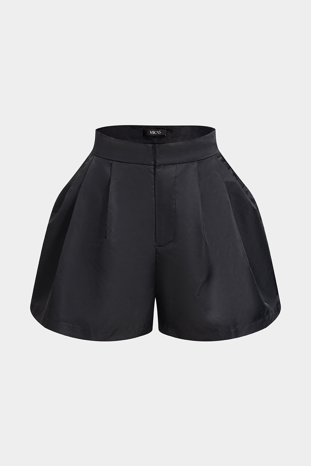 Puff Wide Leg Zipper Shorts