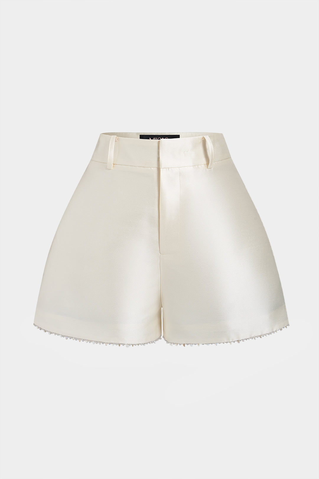 Rhinestone Trim Wide Leg Shorts