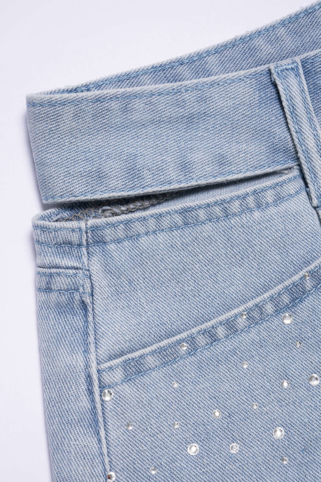 Denim Cut Out Ripped Cut Out Pocket Shorts