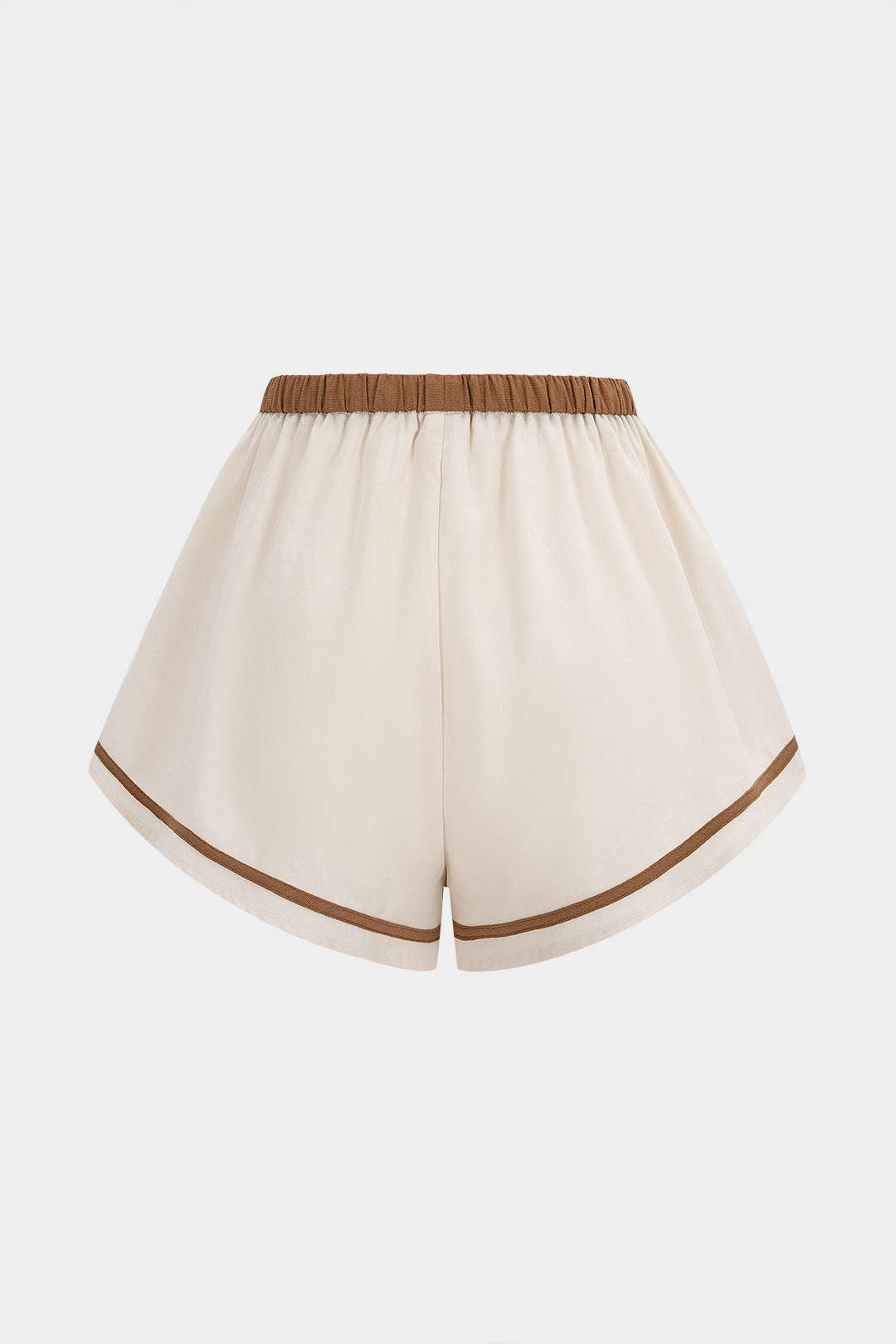 Contrast Binding Tie-Up Shorts