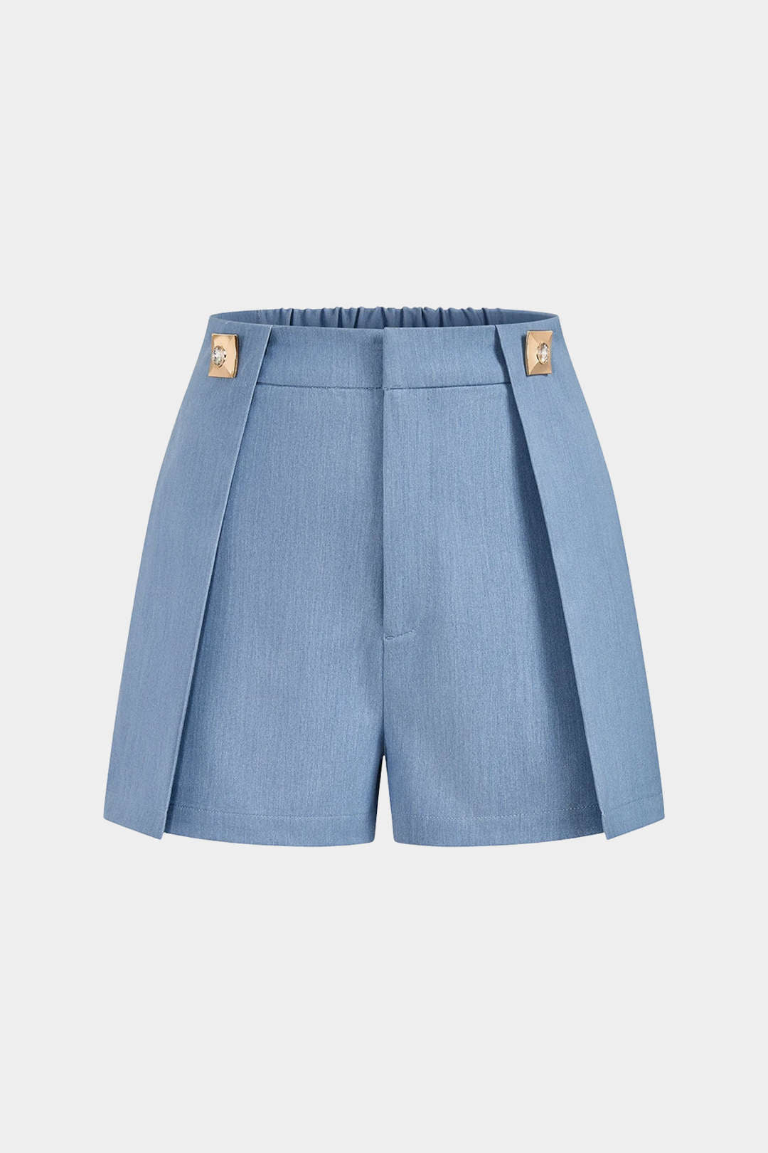 Metallic Shirred Shorts