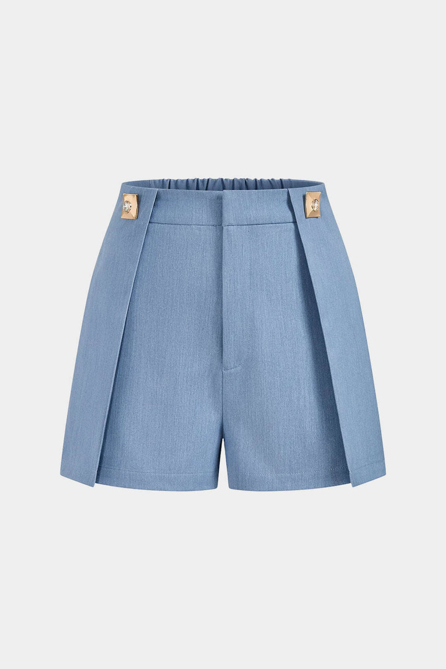 Metallic Shirred Shorts