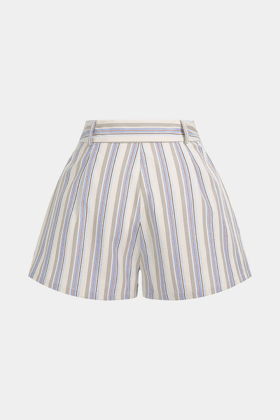 Stripes Print High Waist Wide Leg Shorts