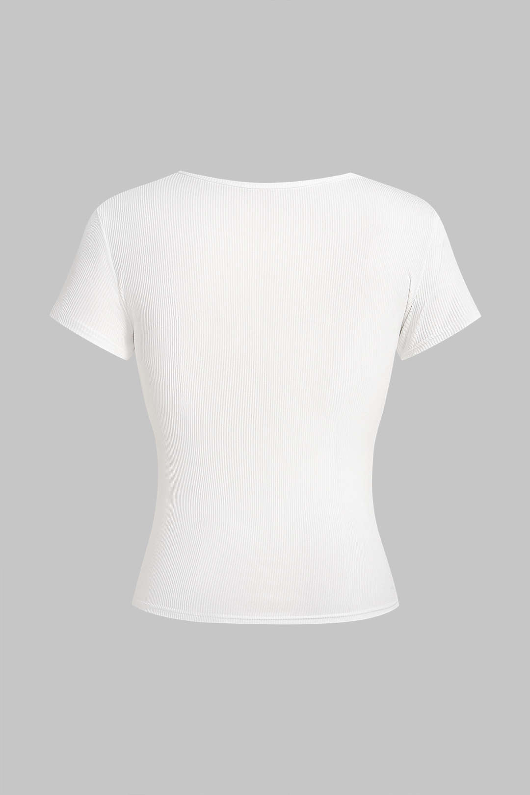 Solid Cut Out Short Sleeve T-Shirt