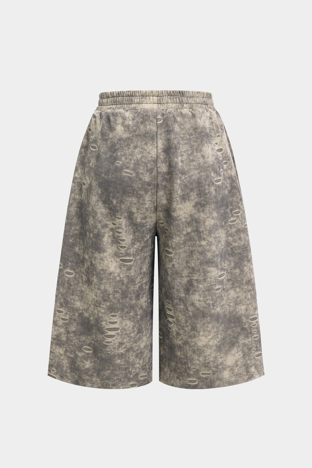 Washed Tie-Up High Waist Shorts