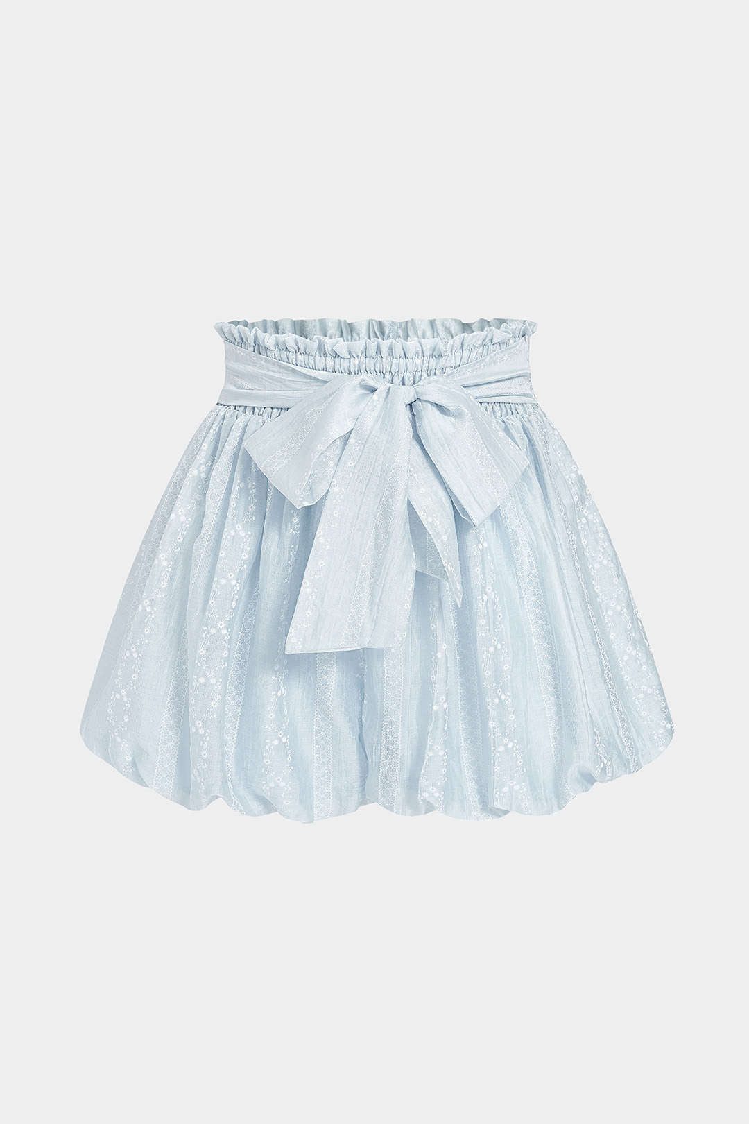Textured Ruched Knotted Pocket Shorts