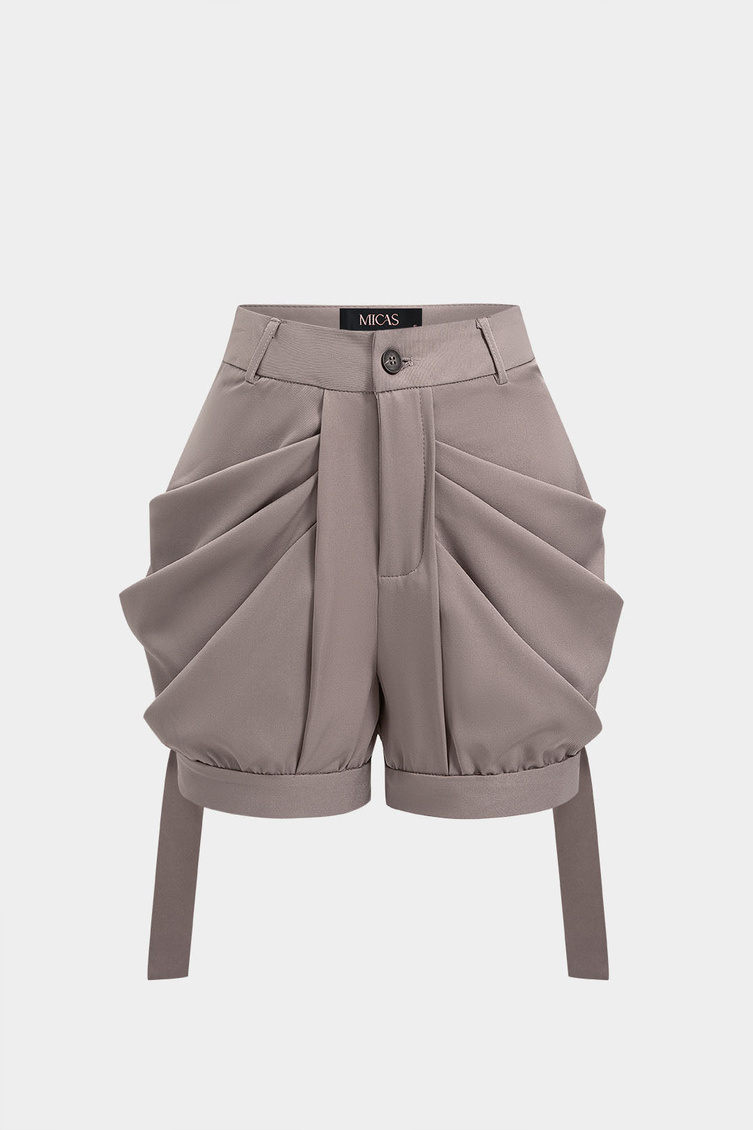 Ruched Button Shorts