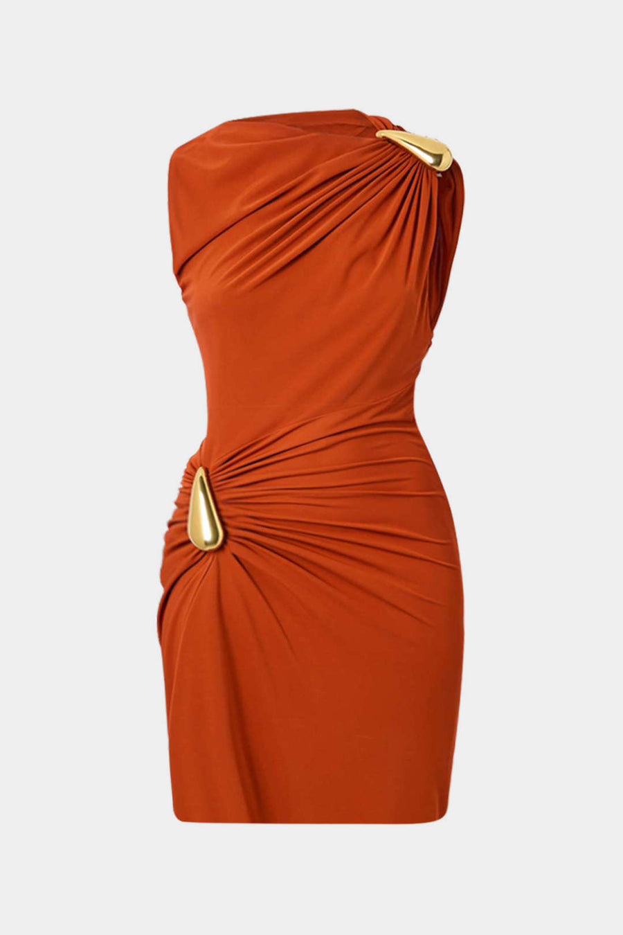 Metallic Sleeveless Mini Dress