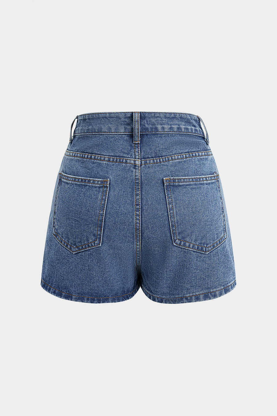 Denim Asymmetrical Pocket Shorts