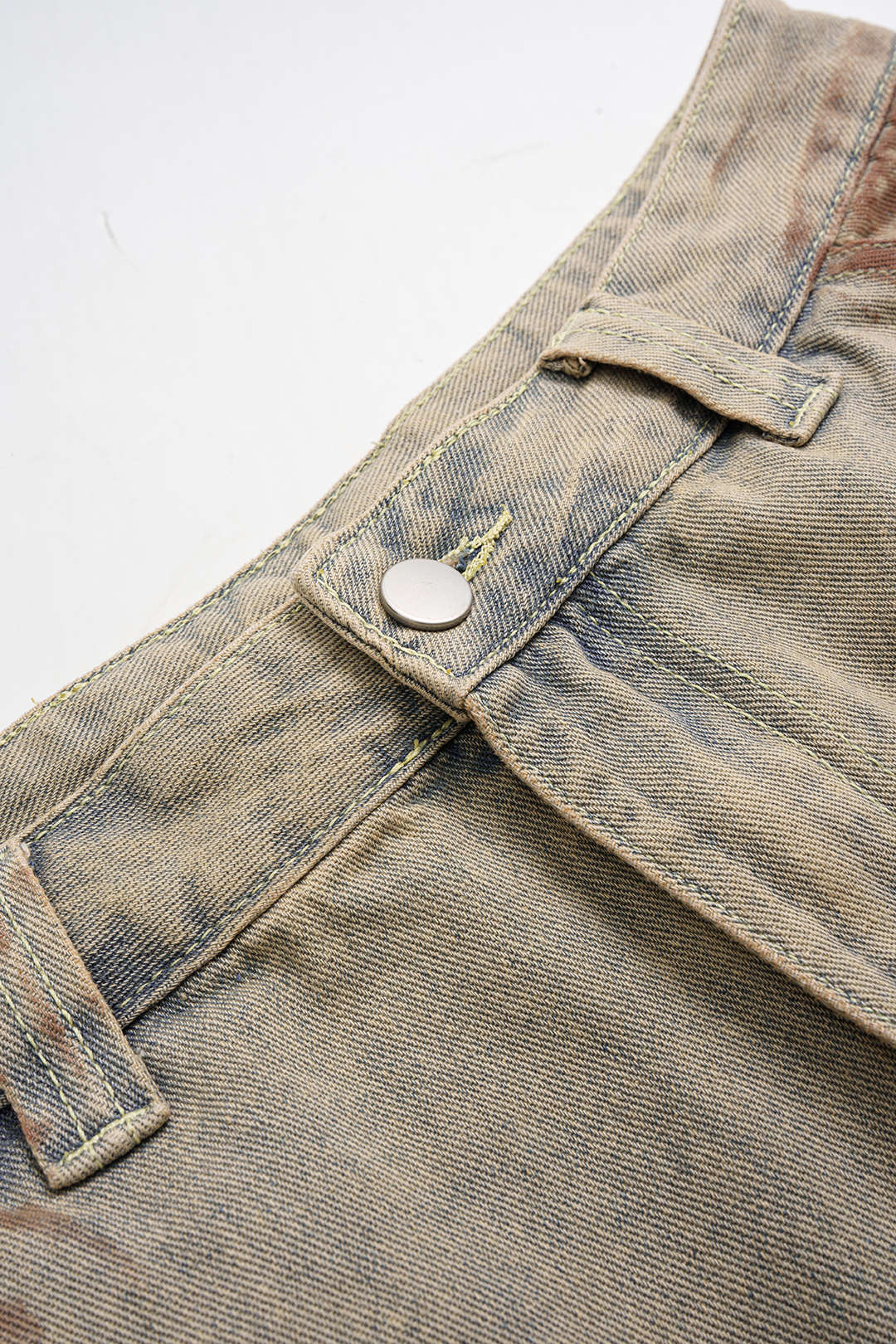 Dirty Denim Wide Leg Barrel Jeans