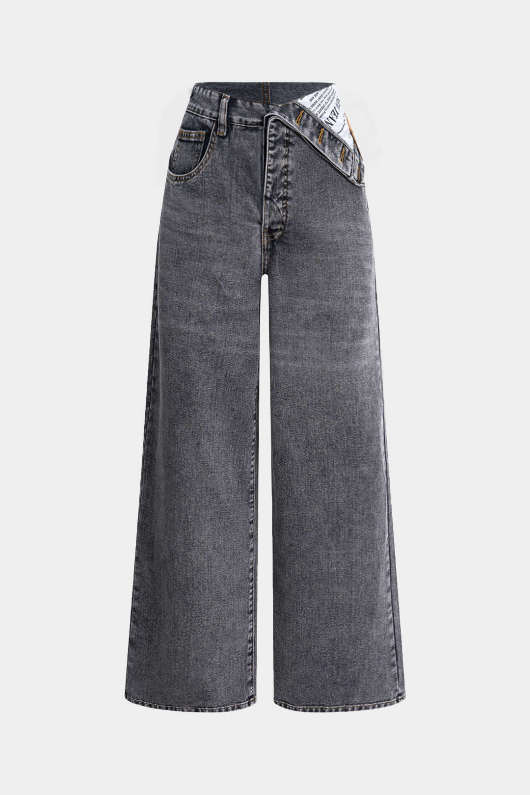 Asymmetriset, korkeavyötäröiset, suorat denimfarkut