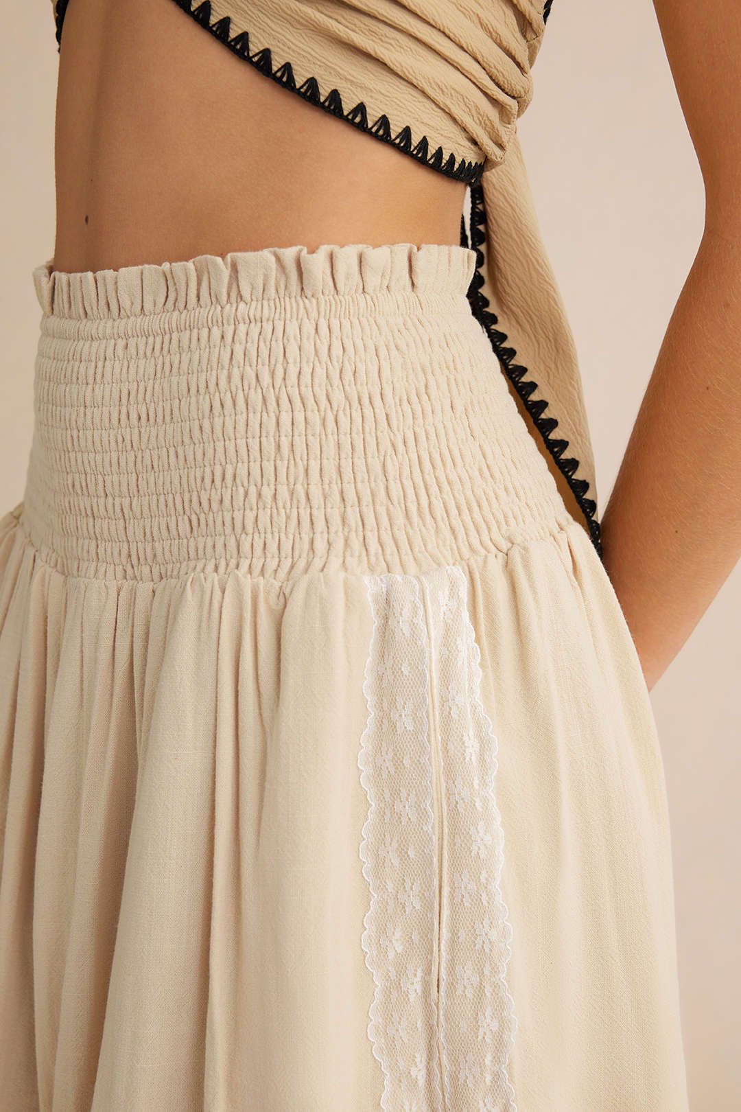 High Waist Shirred Ruched Shorts