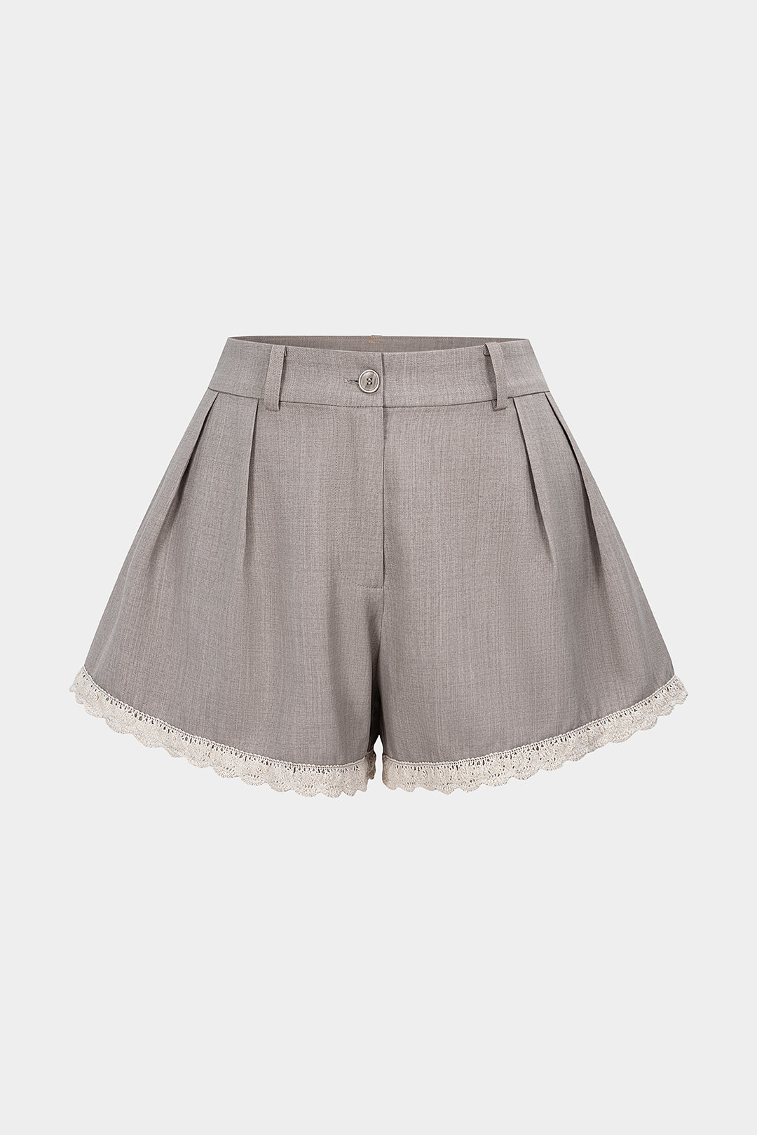 Patchwork Lace Trim Wide Leg Shorts