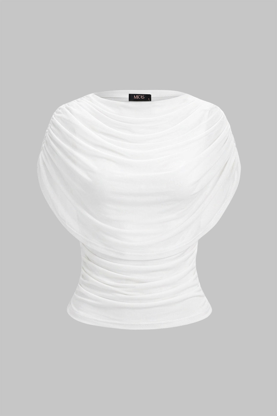 Ruched Sleeveless T-Shirt