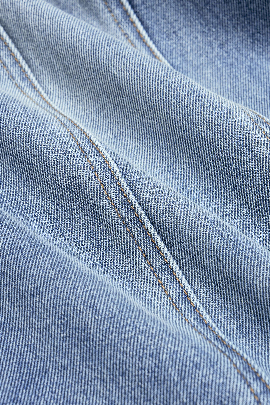 Denim Metallic Button Stitching Detail Wide-Leg Jeans