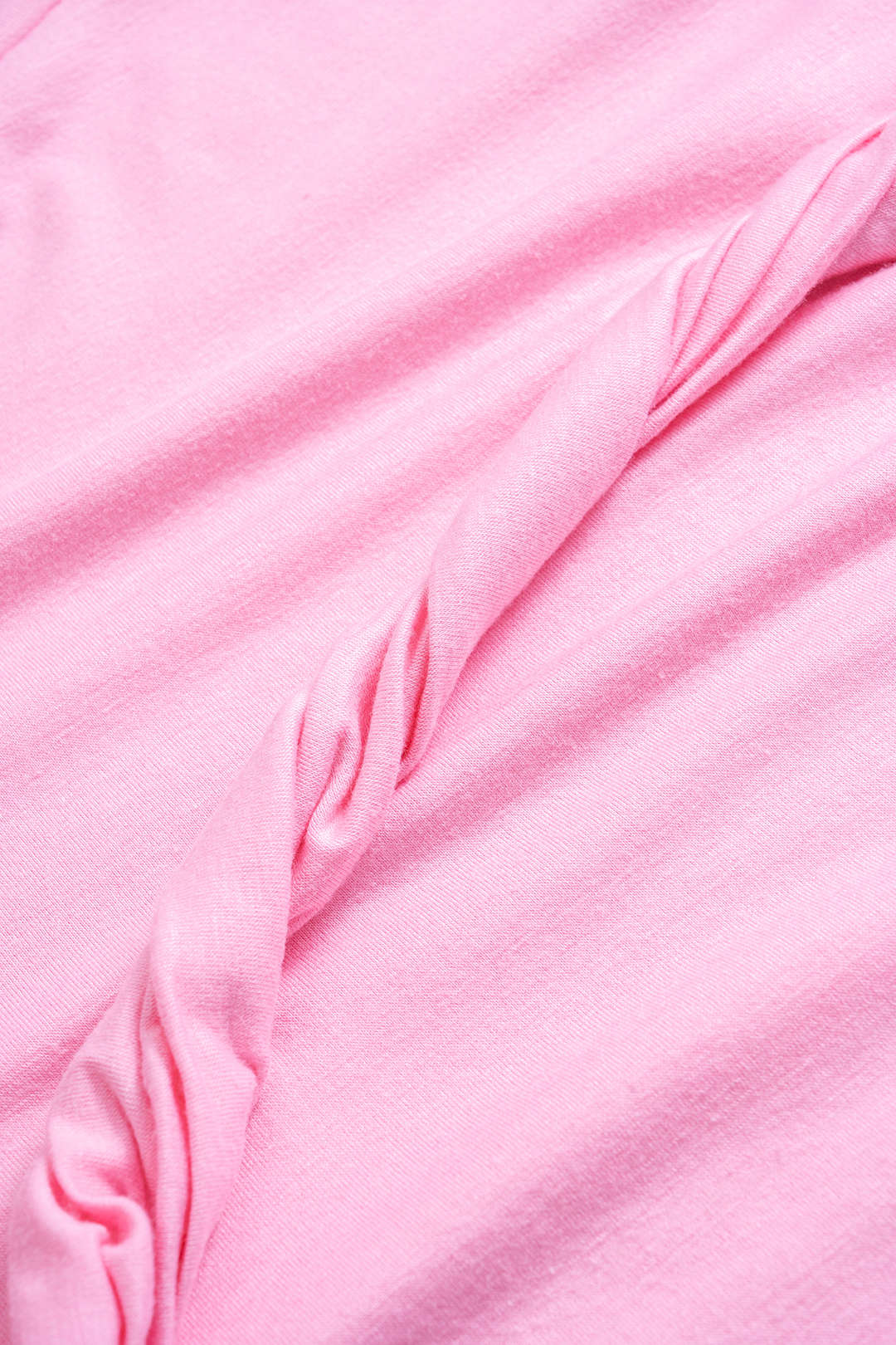 Solid Twist Round Neck T-Shirt