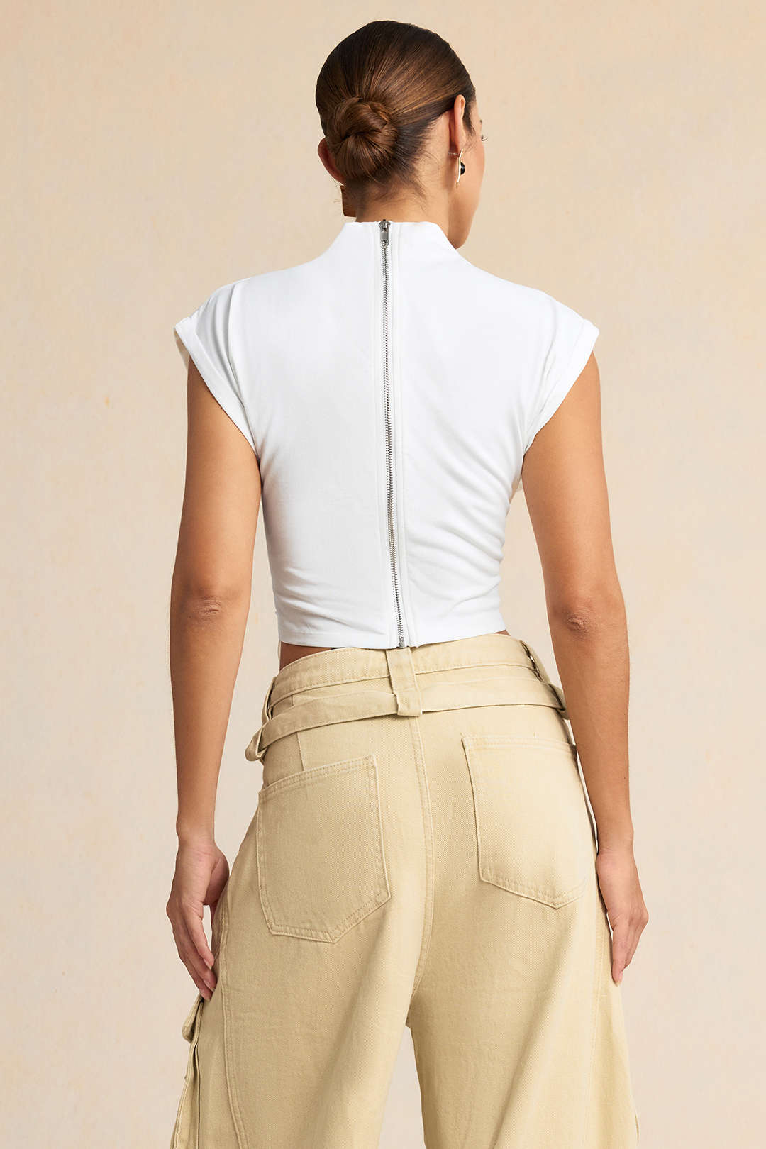 Solid Tie-Up Short Sleeve T-Shirt