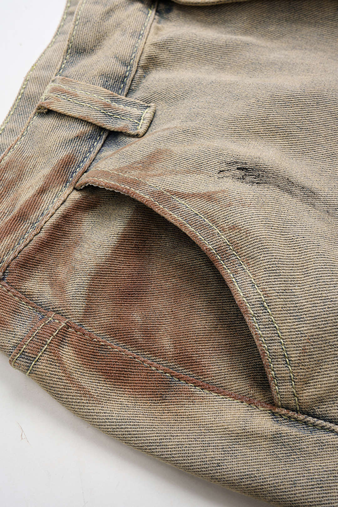 Dirty Denim Wide Leg Barrel Jeans