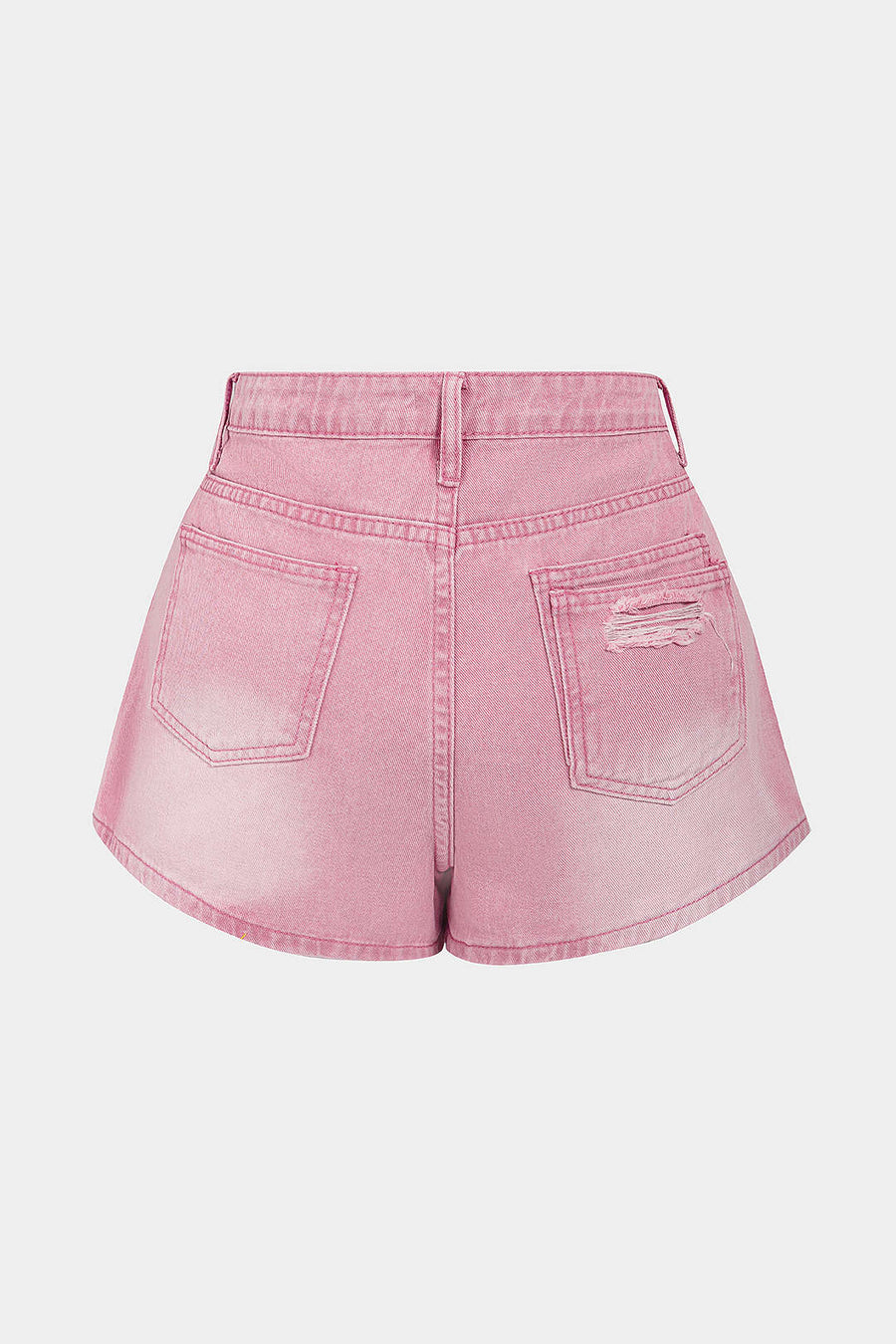 Denim Button Pocket Shorts