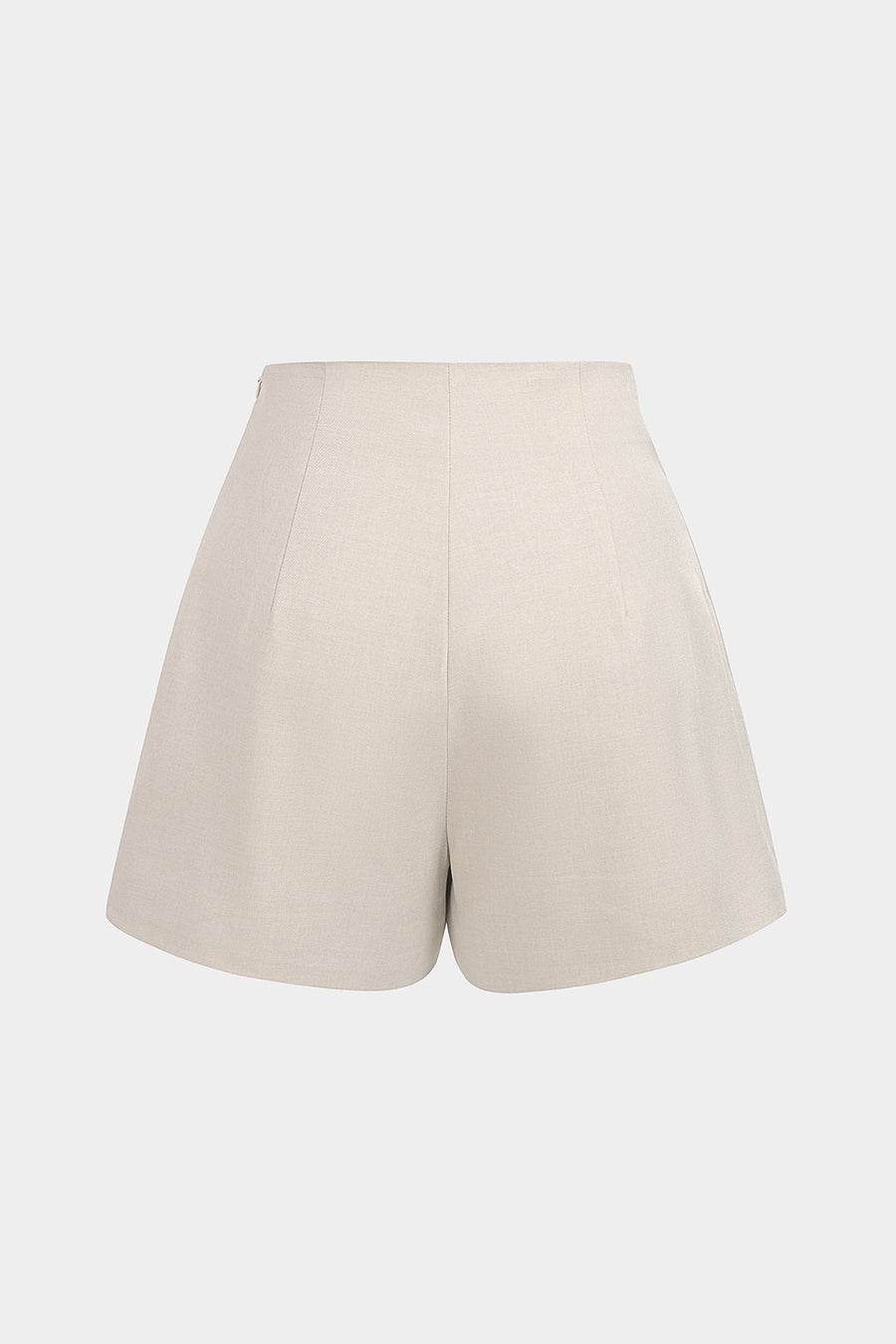 Asymmetrical Metallic Button Skort