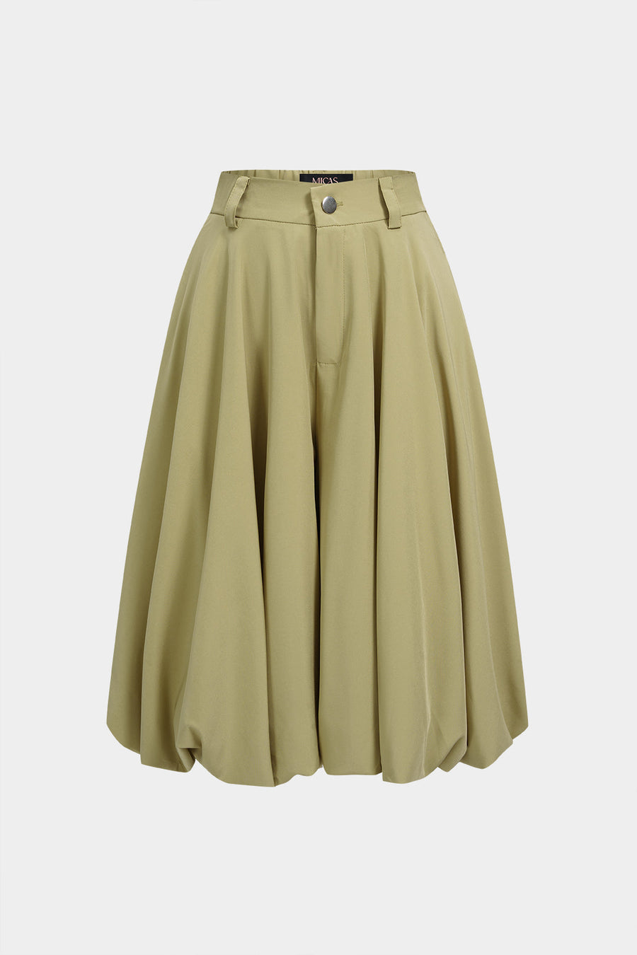 High Waist Wide Leg Ruched Shorts