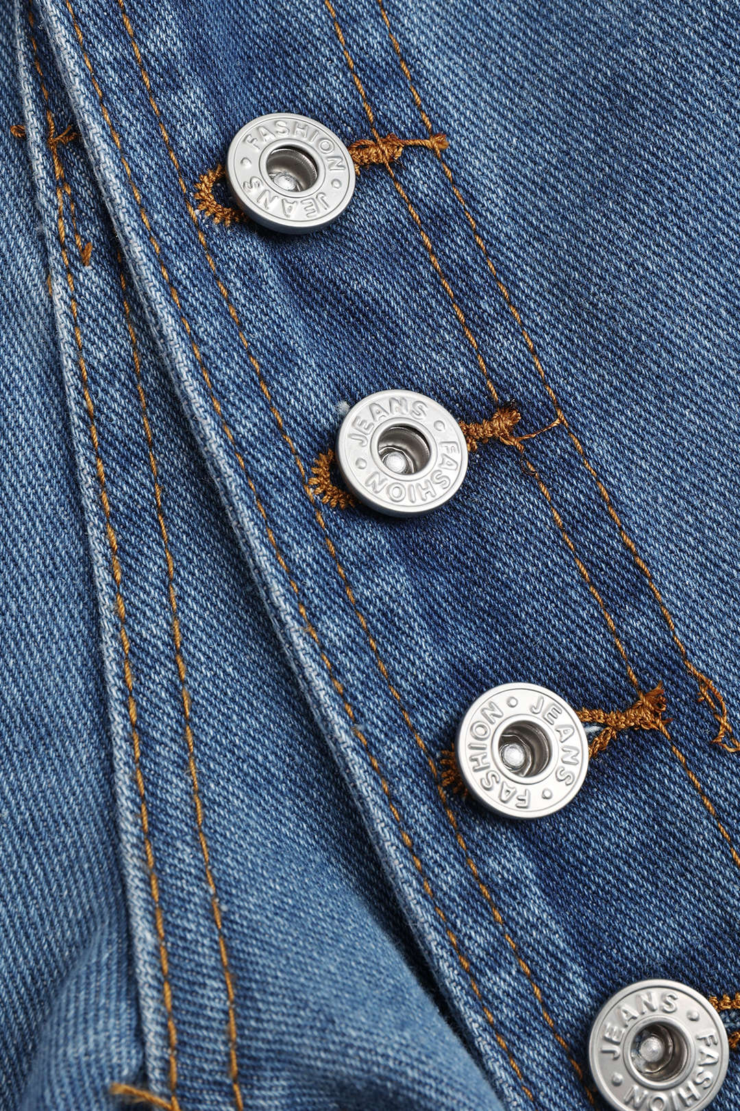 Denim-napilliset korkeavyötäröiset suorat farkut