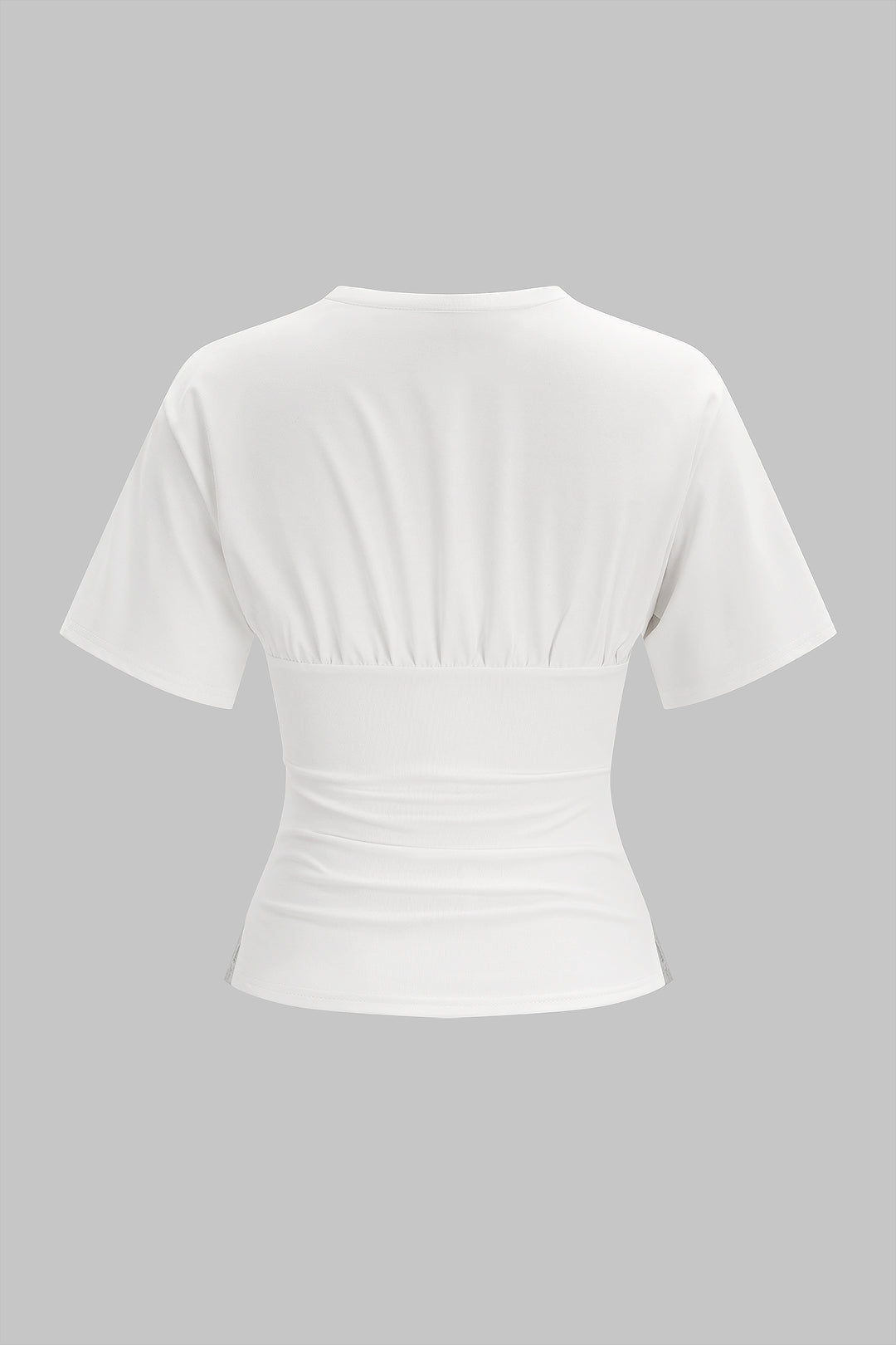Solid V-Neck Short Sleeve T-Shirt