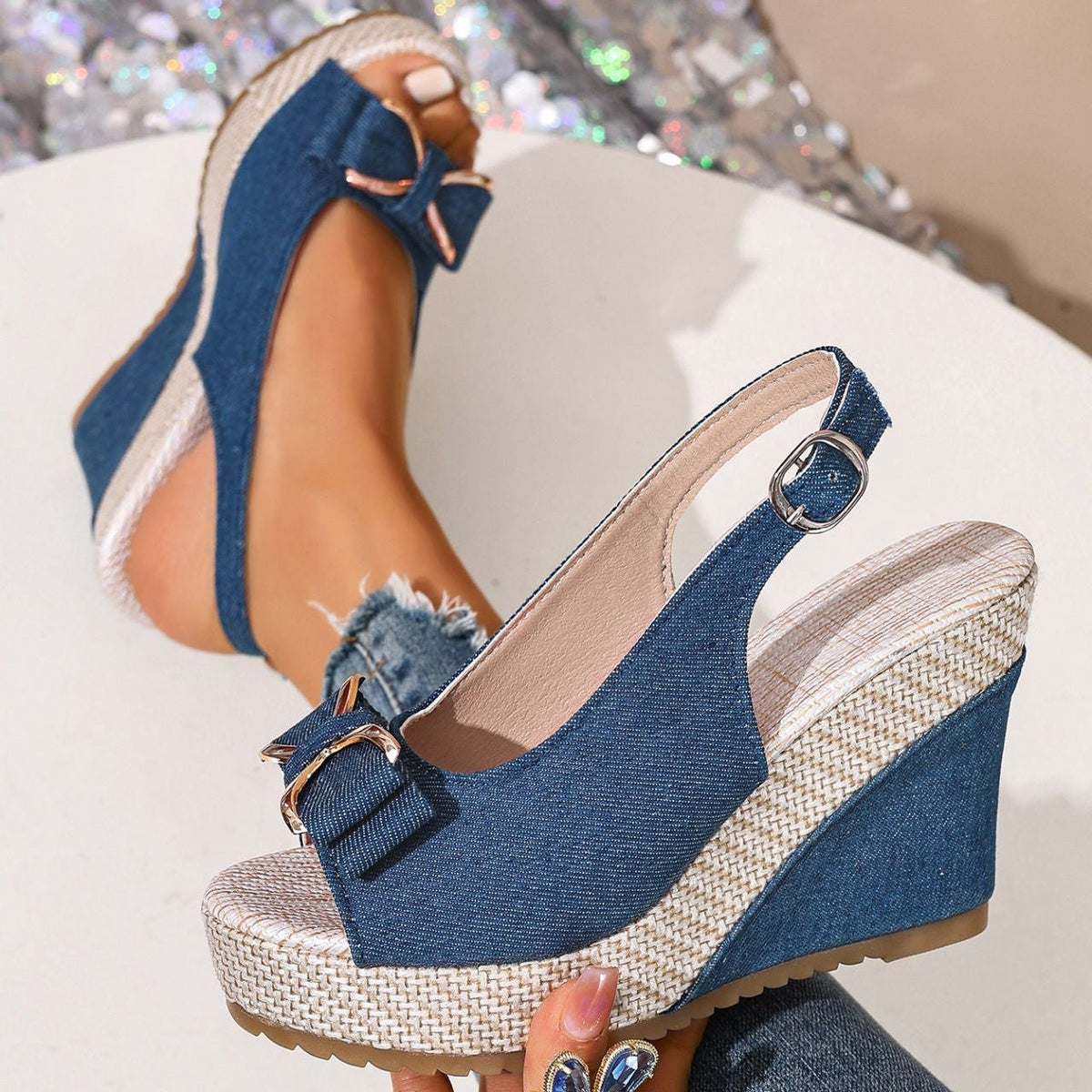 Celeste-denim-kiinnityskengät