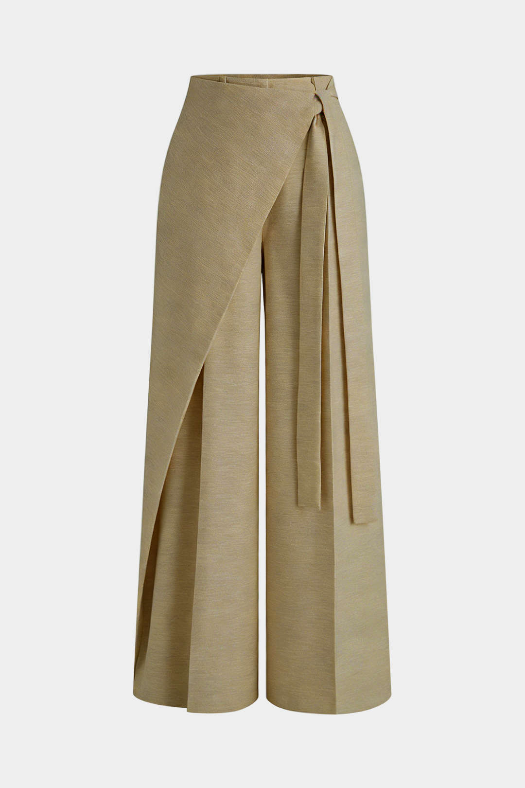 Tie Front Asymmetrical Pants