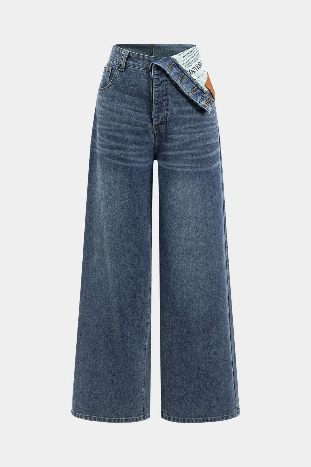 Asymmetriset, korkeavyötäröiset, suorat denimfarkut