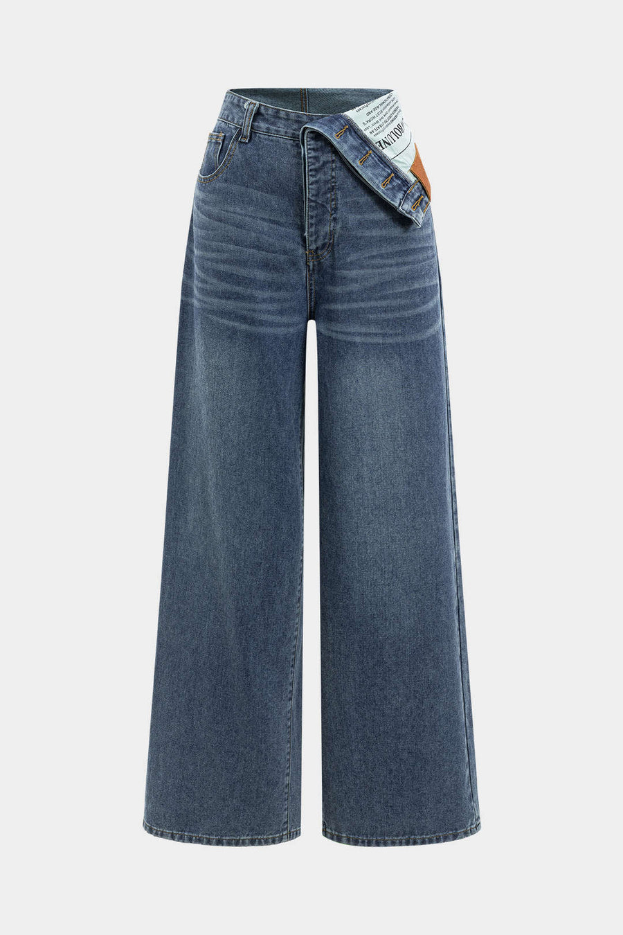 Asymmetriset, korkeavyötäröiset, suorat denimfarkut