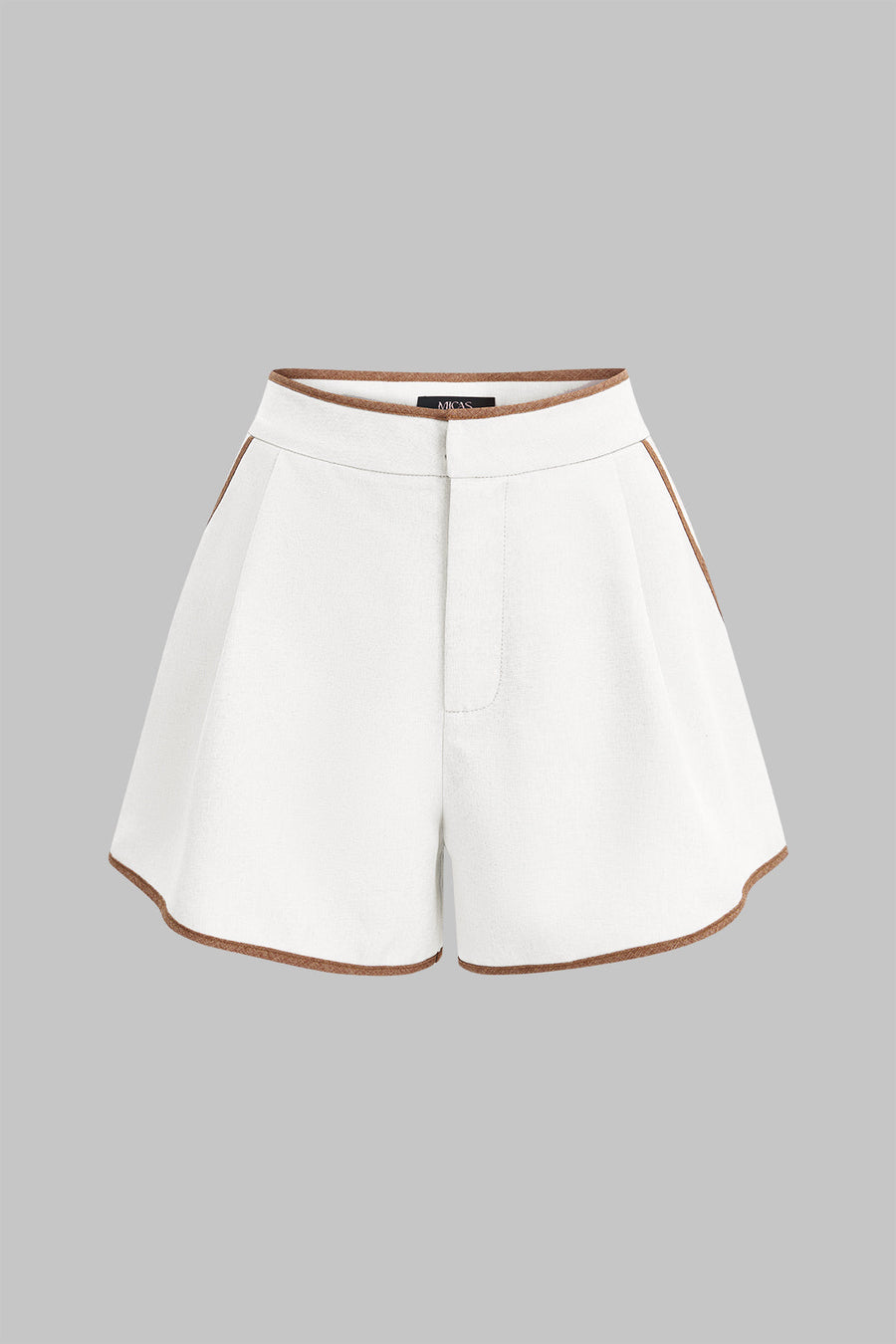 Contrast Binding High Waist Shorts