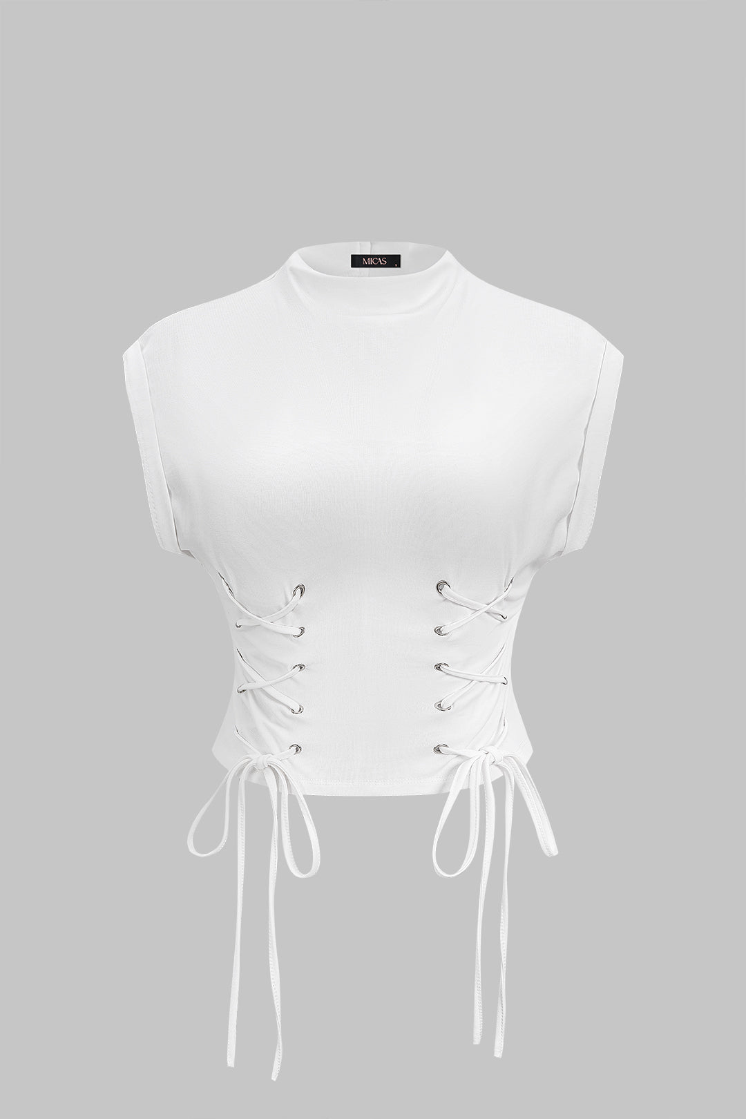 Solid Tie-Up Short Sleeve T-Shirt