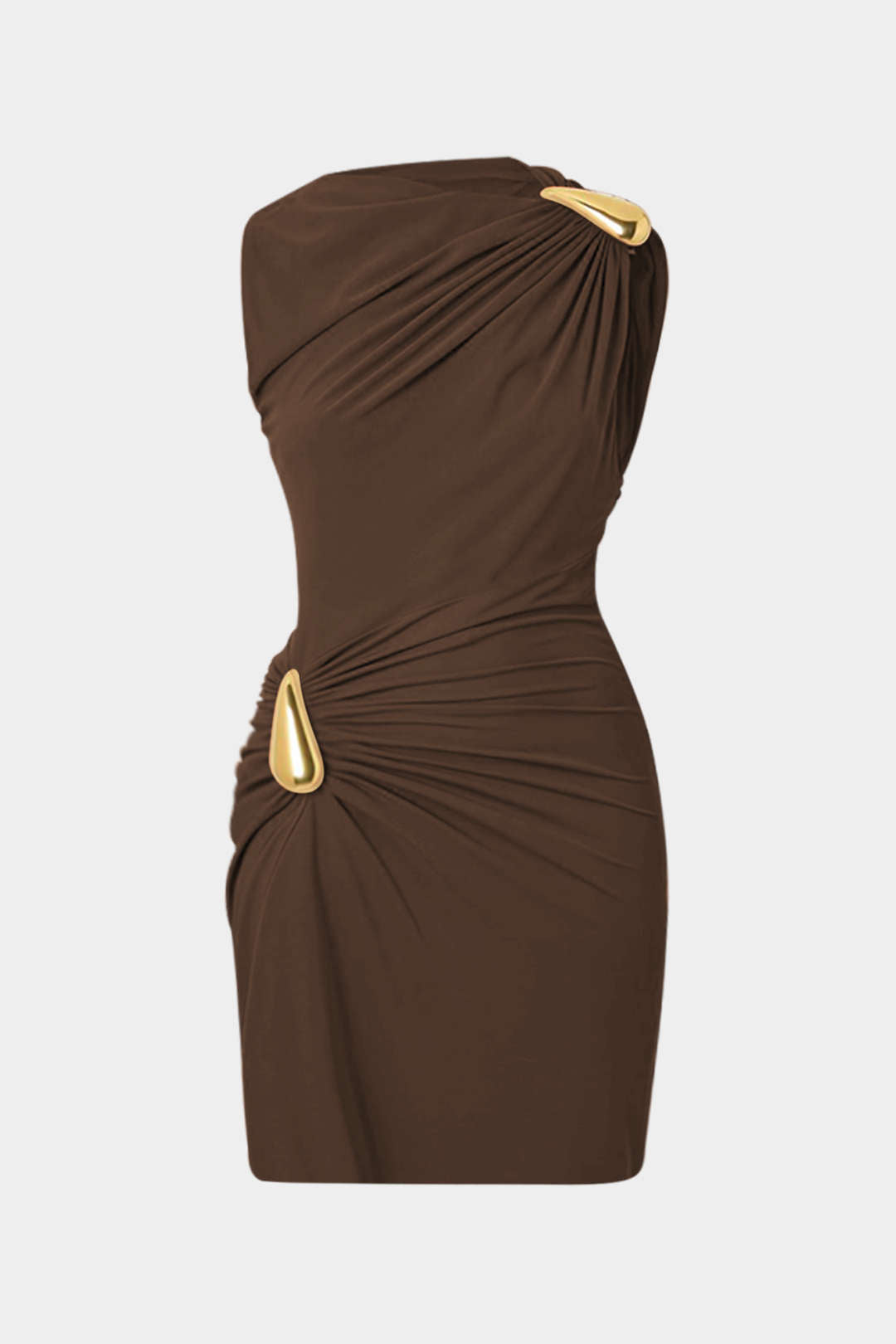 Metallic Sleeveless Mini Dress