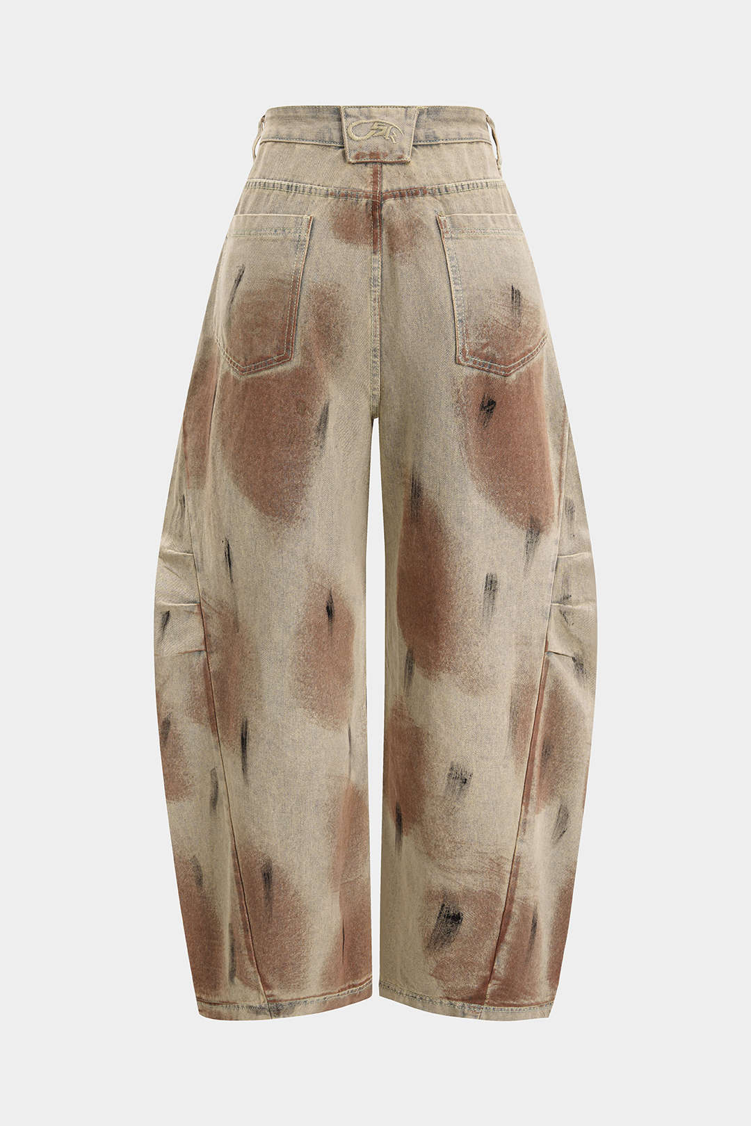 Dirty Denim Wide Leg Barrel Jeans
