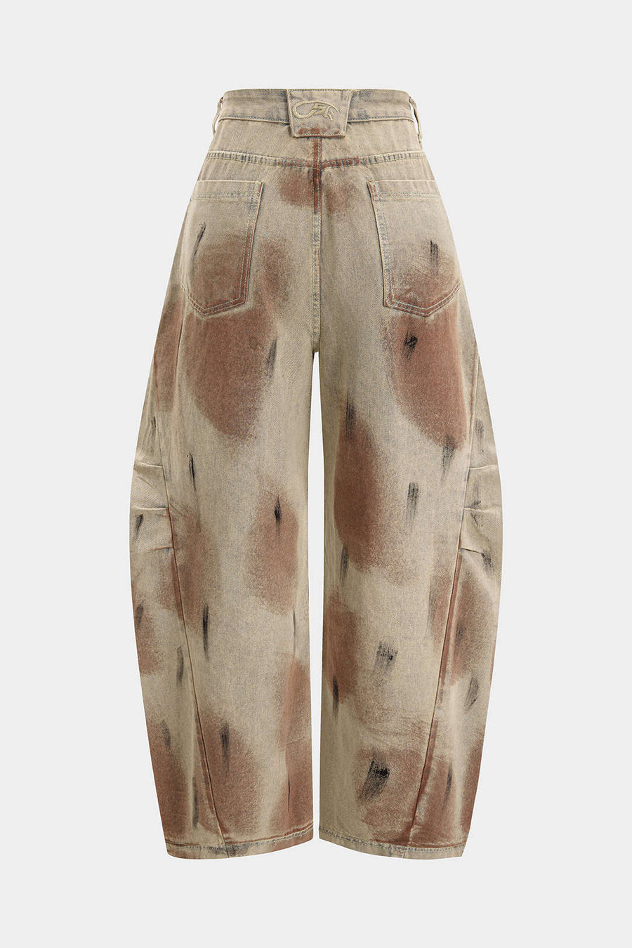 Dirty Denim Wide Leg Barrel Jeans