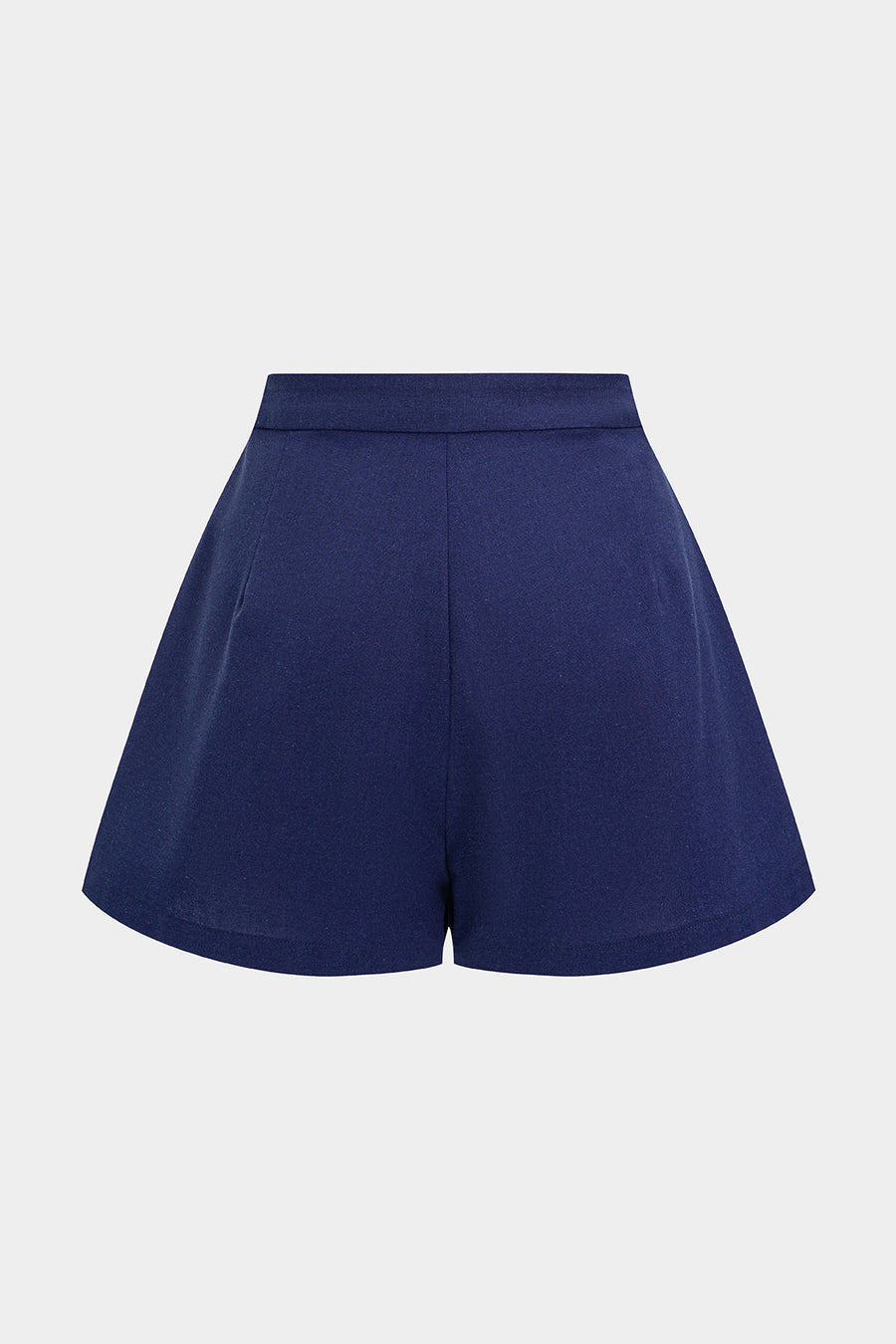 Asymmetrical Button Ruched Shorts