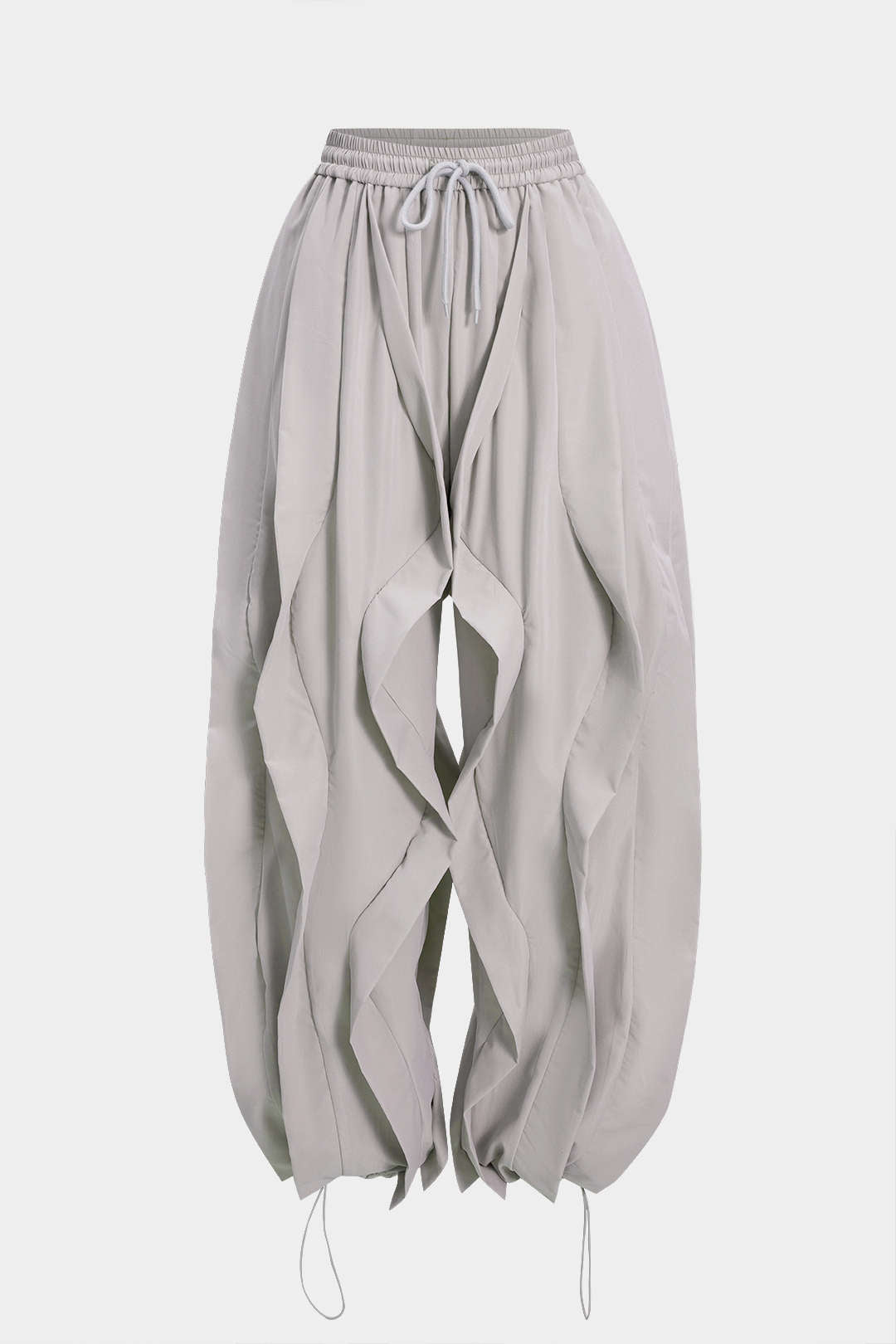 Drawstring Ruffle Trousers