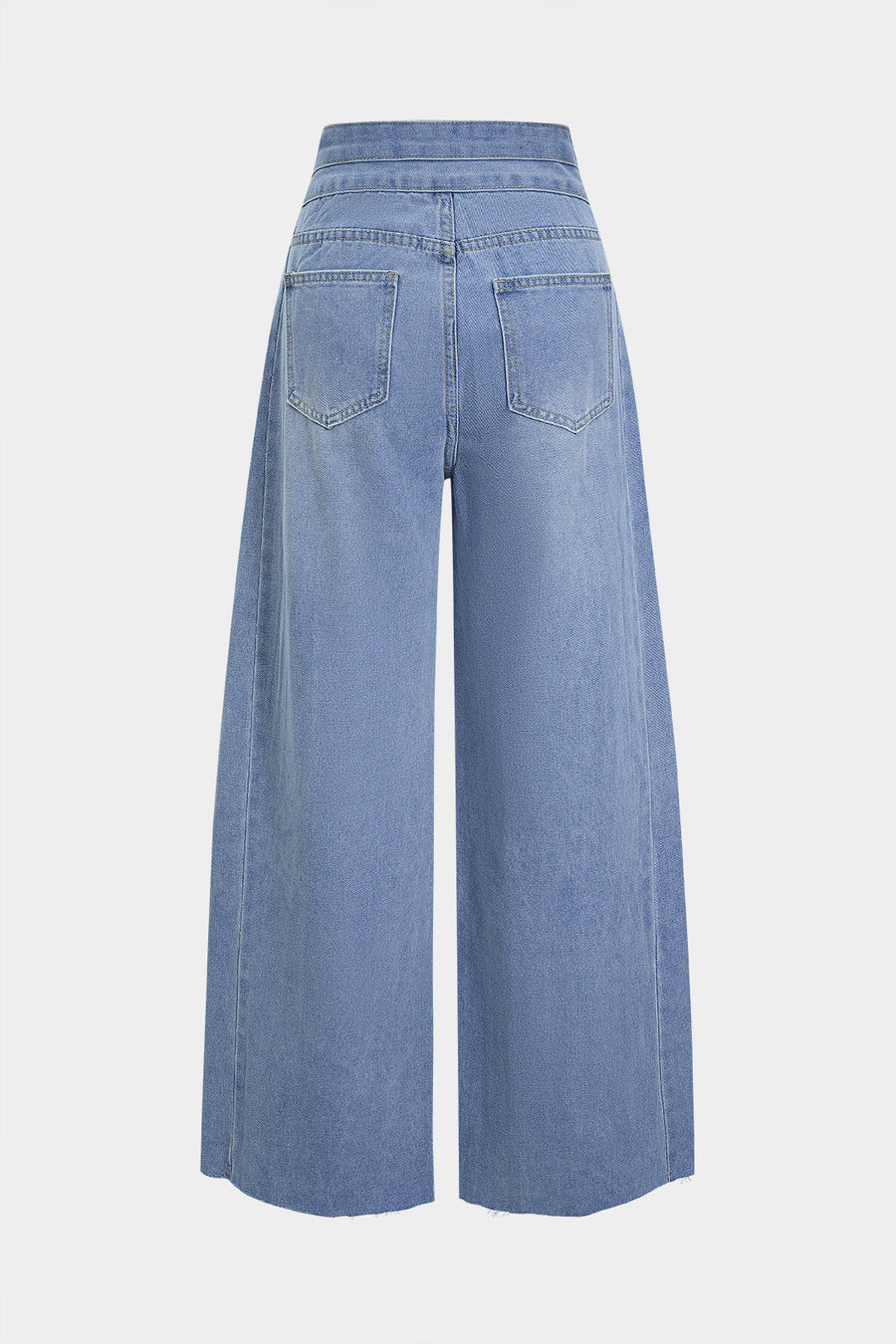 Denim High Waist Straight Leg Jeans