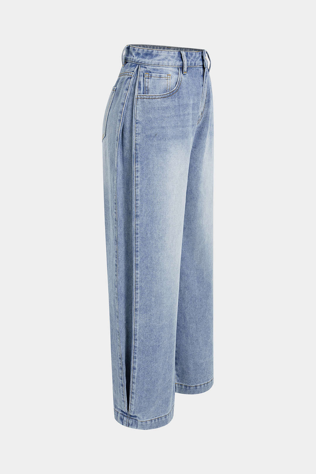 Denim Pocket Straight Leg Jeans