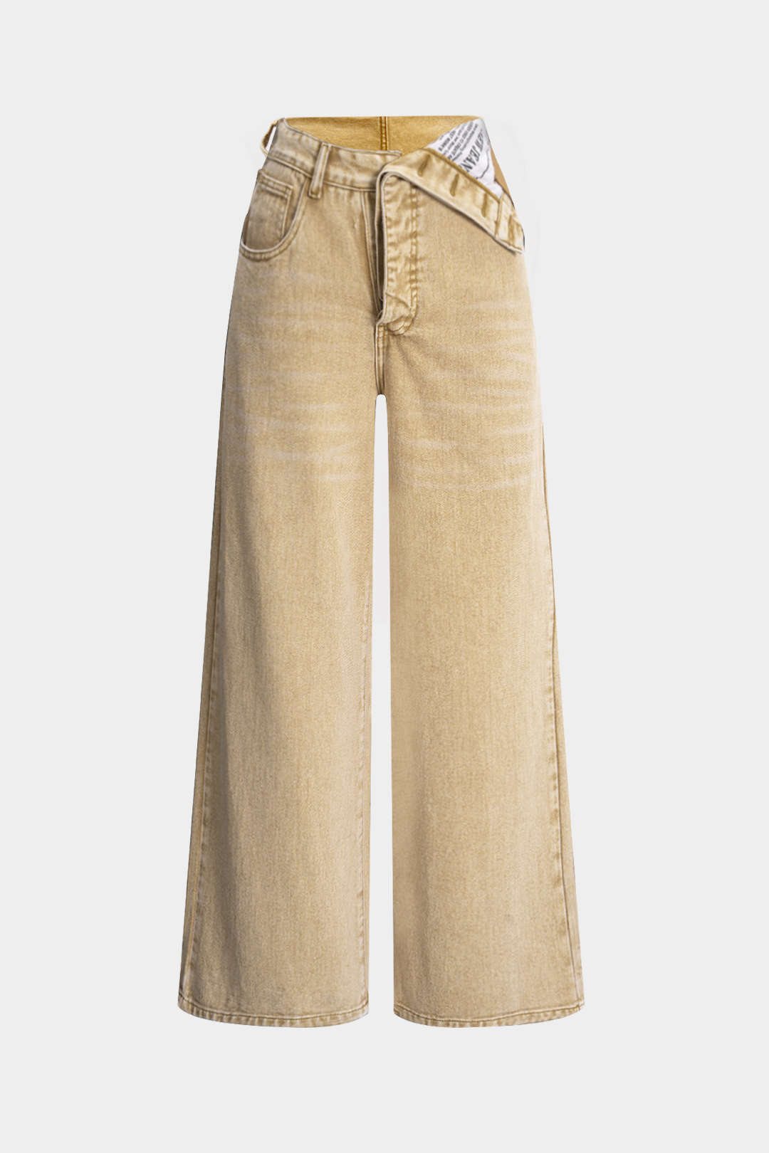 Asymmetriset, korkeavyötäröiset, suorat denimfarkut