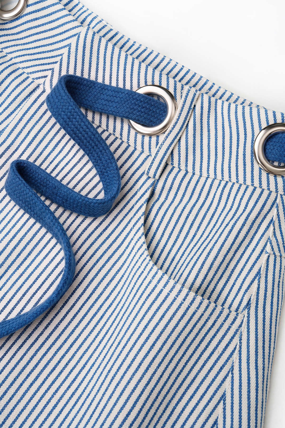 Striped Drawstring Pocket Wide Leg Shorts