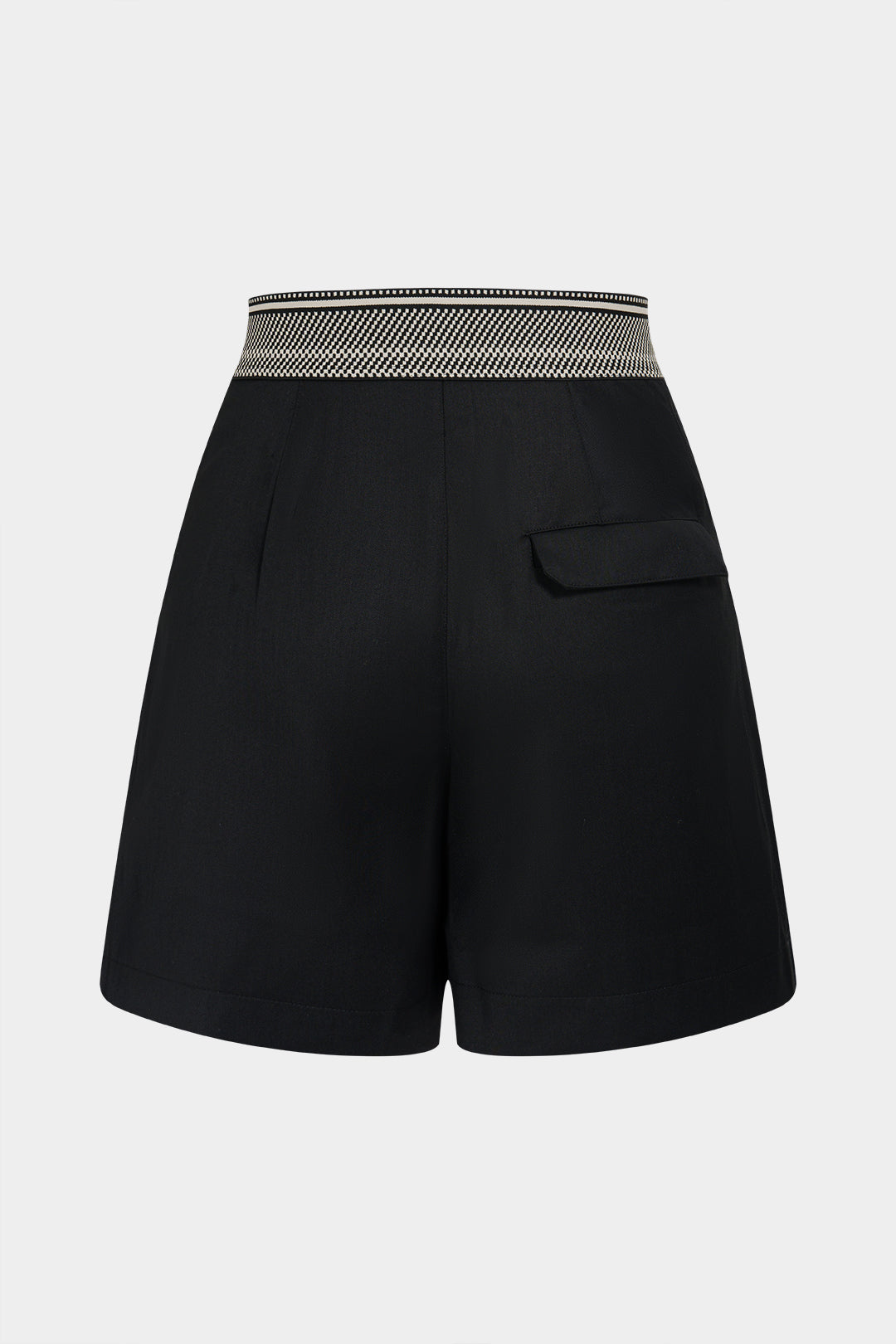 Fake Pocket Wide Leg Shorts