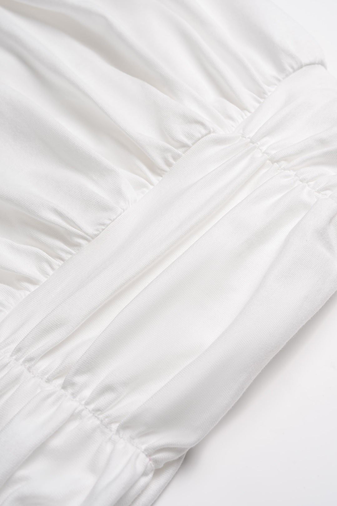 Round Neck Ruched Flutter Sleeve T-Shirt