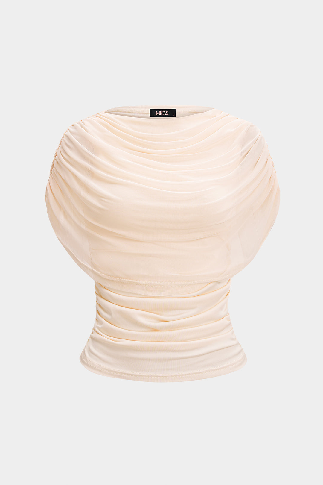 Ruched Sleeveless T-Shirt